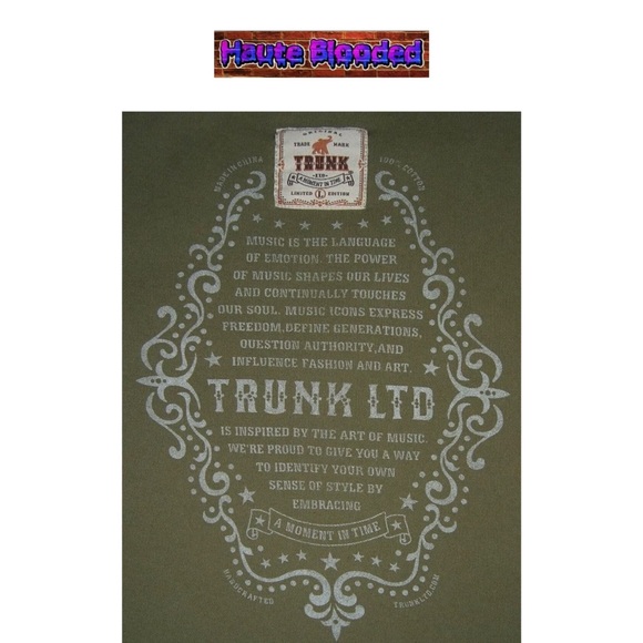 Limited Edition Trunk LTD Army Green Broken Heart Incubus Band Tee Shirt Sz L - Picture 5 of 9